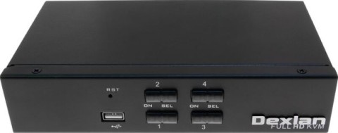 Dexlan switch kvm 4 ports hdmi 4k usb +cables * 061093