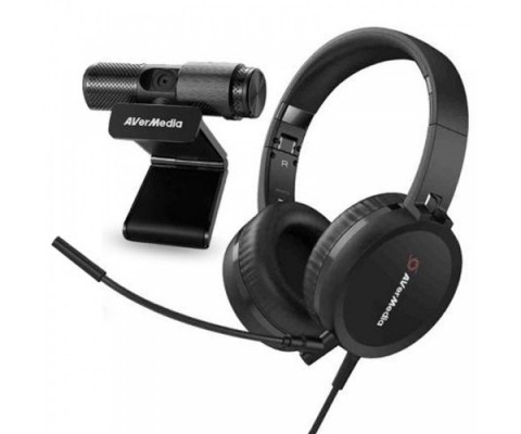 Webcam avermedia pack télé travail usb fhd pw313+micro casque ah313