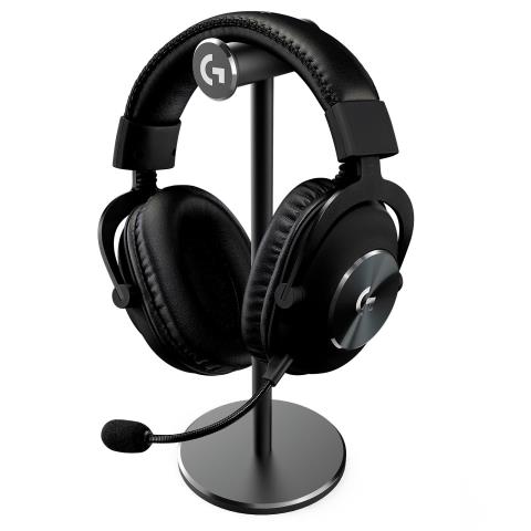 Logitech g pro x gaming headset noir + stand