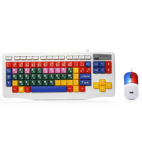 We - clavier fr grandes touches colorées pour enfant * blanc
