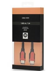 D2 - cable hdmi (m/m) ultra plat accroche cavalier * 10m