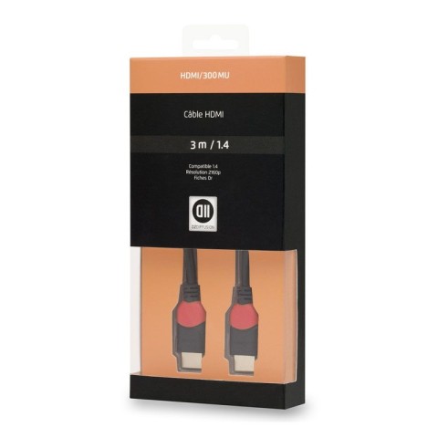 D2 - cable hdmi 1.4 m/m 3m fiches or * d2hdmi300mu * boîte
