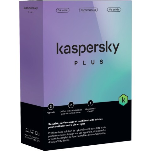 Kaspersky plus 3 postes / 1 an