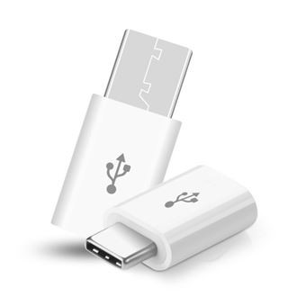 Adaptateur micro usb vers usb type-c huawei - dongle blanc