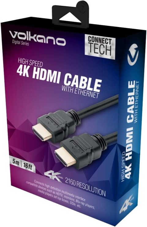Volkano vk-20056-bk digital series 4k cable hdmi 5m
