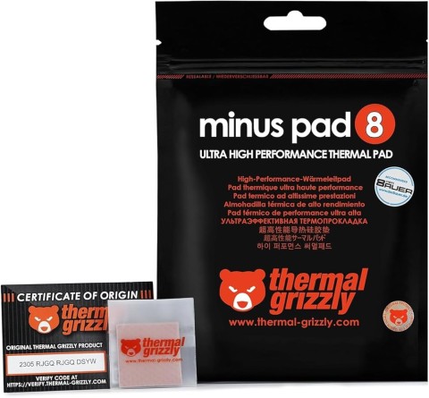 Silicone thermal grizzly pad thermique minus pad 8 30x30x1,0mm