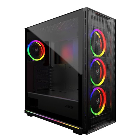 Boitier m.red black destroyer glass-g argb mrf-004m * mt/atx