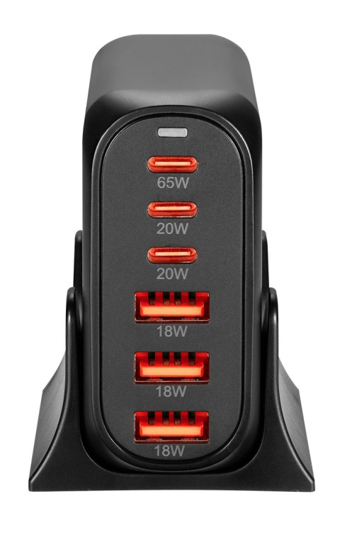 Volkano vk-8066-bk - chargeur 6 ports usb 120w gan