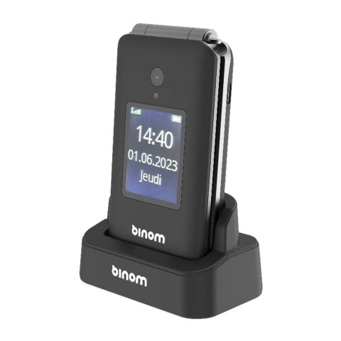Binom x3 senior flip phone 2,8 4g à clapet +gps sos/bto * noir