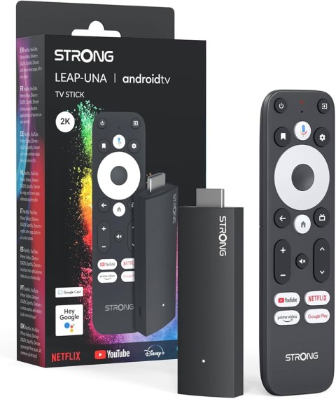 Strong leap-air tv stick 4k/uhd wifi +télec. androïdtv * noir #fv