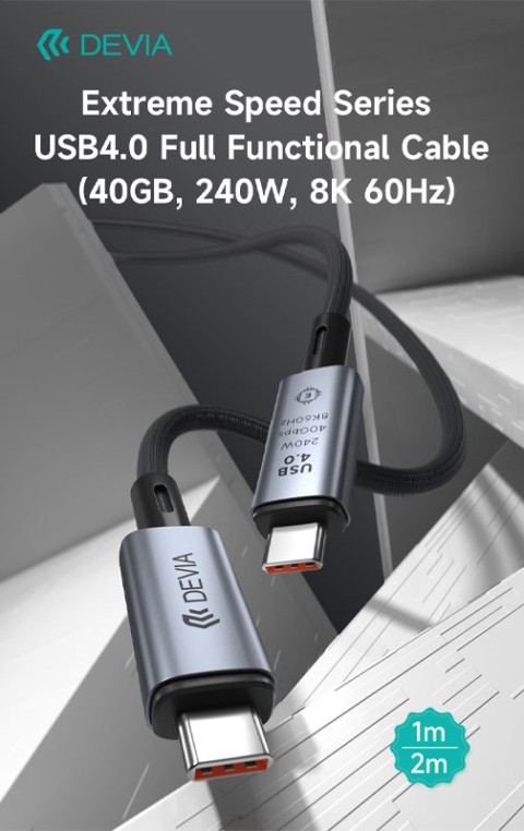Devia extreme speed series usb4.0 full funct. cab (40gb,240w,8k 60hz)