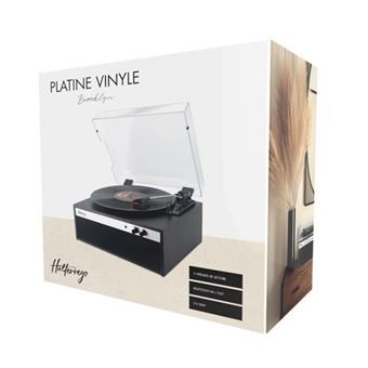 Halterrego brooklyn platine vinyle haut-parleurs intégrés 3 vitesses