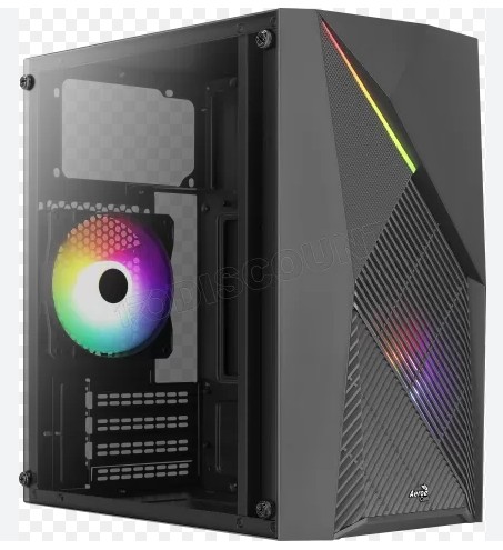 Bt mini micro atx aerocool raider mini v2 rgb - vitrés (noir) * acc