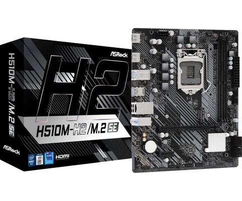 Asrock h510m-h2/m.2 se (s1200) 2ddr4 pcie3.0 sata3/m.2 hdmi matx