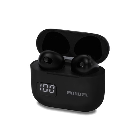 Aiwa etws-150bk oreillettes s/fil bluetooth +boîtier charge * noir