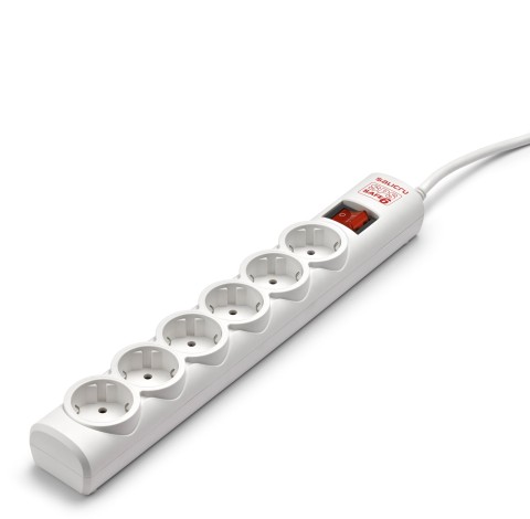 Salicru safe 6s * multiprise parafoudre 6 prises 10a 230j * blanc