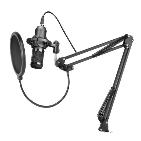 Microphone mars gaming mmicpro avec bras de montage (noir) - mmicpro