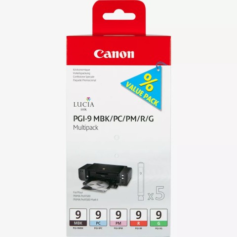 Encre canon multi pack pgi-9 mbk/pc/pm/r/g * 1033b013