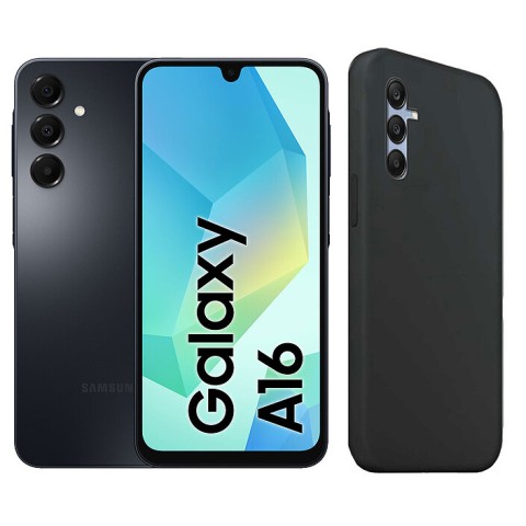 Samsung galaxy a16 noir (4 go / 128 go) + akashi coque silicone offerte !