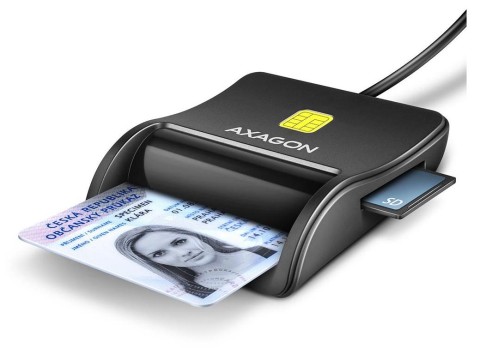 Lecteur de cartes à puce axagon cre-sm3sd usb 2.0 - cre-sm3sd