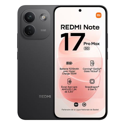 Xiaomi redmi note 17 pro max 5g noir (8 go / 256 go)