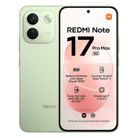 Xiaomi redmi note 17 pro max 5g vert (8 go / 256 go)
