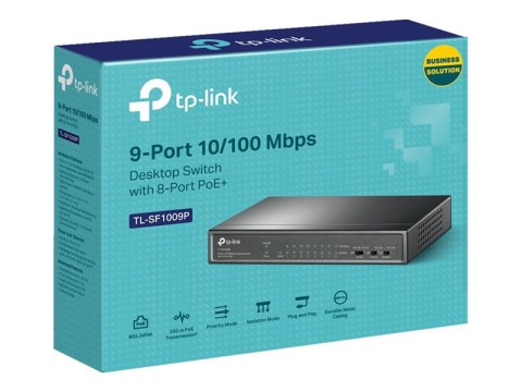 Tp-link tl-sf1009p * switch 9 ports lan 10/100 dont 8x poe