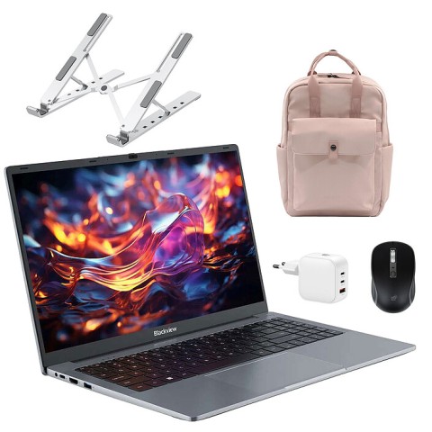 Blackview acebook 6 r3 3300u 16/512 + souris sans fil inovu at200m + support pliable inovu insutr16 + inovu blush backpack (rose) + inovu chargeur secteur usb-c 70w gan
