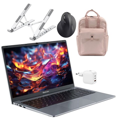 Blackview acebook 6 r3 3300u 16/512 + souris sans fil pour gaucher + support pliable inovu insutr16 + inovu blush backpack (rose) + inovu chargeur secteur usb-c 70w gan