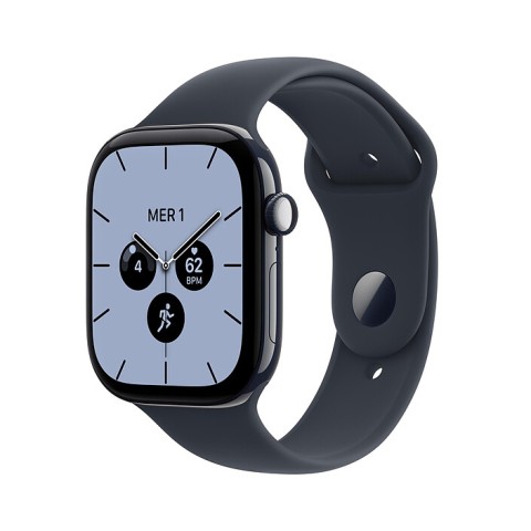 Apple Watch Series 12 GPS + Cellular 46 mm Céramique Bleu nuit Bracelet Sport Bleu marine S/M