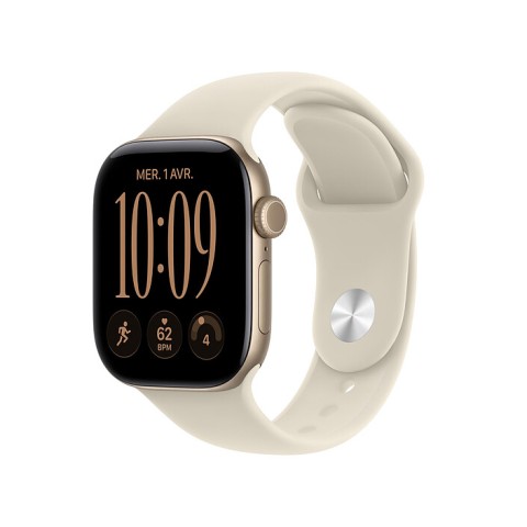 Apple watch series 12 gps 42 mm aluminium or clair bracelet sport sable s/m