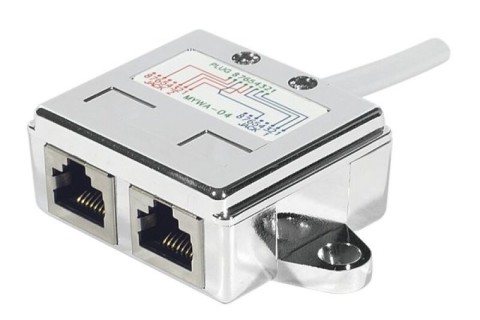 Eclateur/doubleur de ports rj45 2f/1m