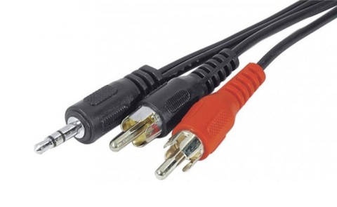 Cable audio jack 3.5 (m) / 2 rca (m) * 5.00m * 108560